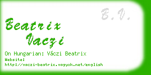 beatrix vaczi business card